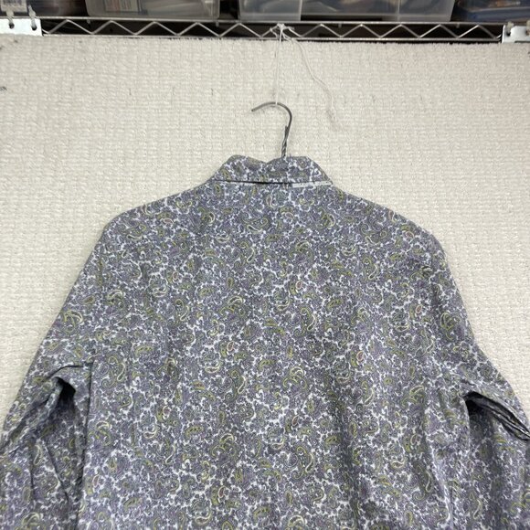Koike Barcelona Men M Psychedelic Paisley AOP Button Down Shirt Elbow Patch - Picture 15 of 16
